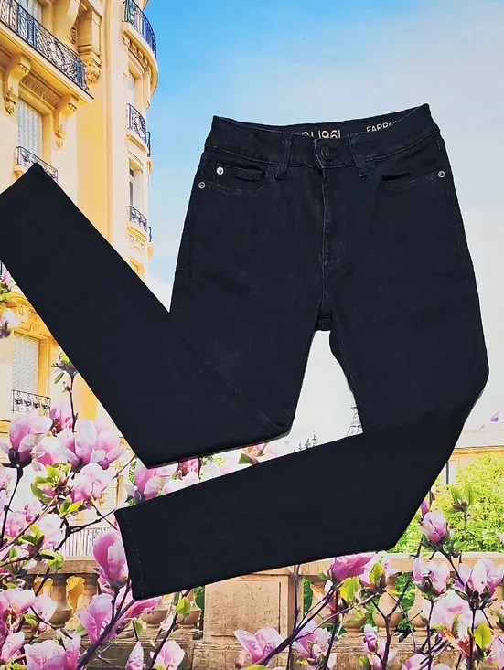 DL1961 Farrow Skinny Jeans Dark Navy Size 25 - Picture 1 of 6